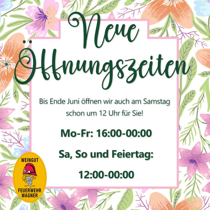 Neue Öffnungszeiten
